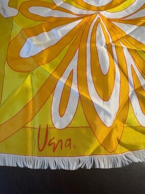Pre-owned Vintage Mid-century Large over 5 ft long VERA made in Italy Scarf